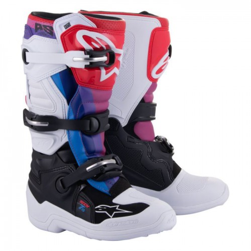 Alpinestars Kids Boots Tech 7S White Black Rainbow