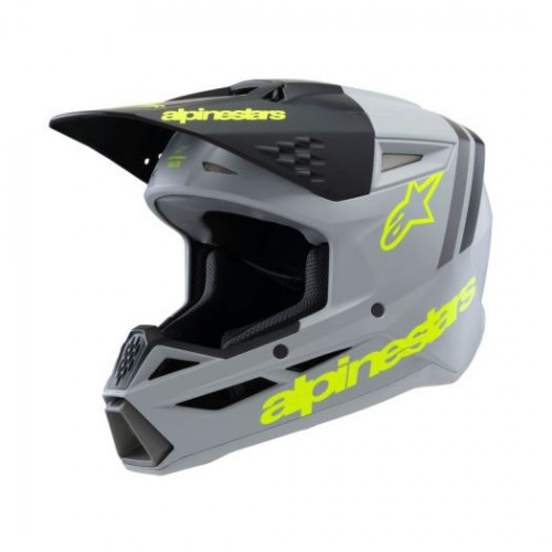 Alpinestars S-M3 Youth helmet Radium Gray Black Yellow Fluo Matt