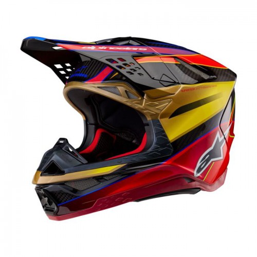 Alpinestars Supertech M10 Era Gold Yello Rio Red Glossy